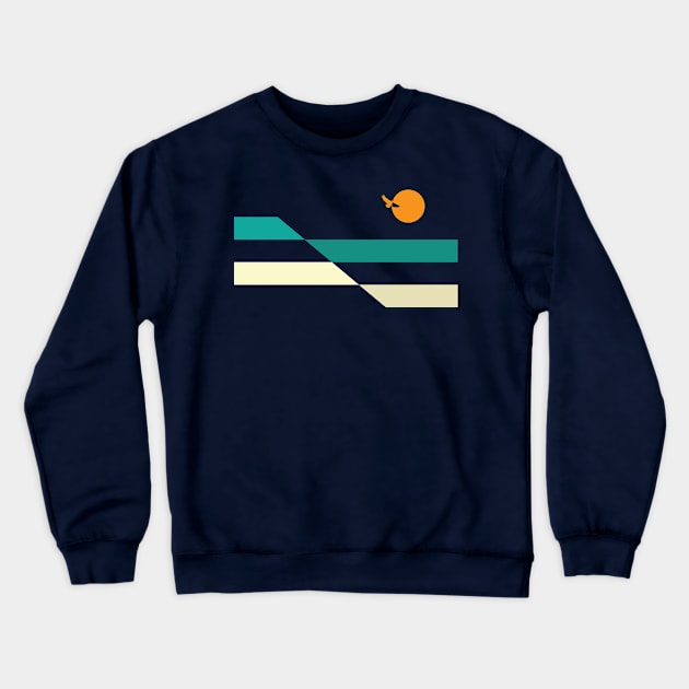 Abstract beach sunset Crewneck Sweatshirt by uglyvector